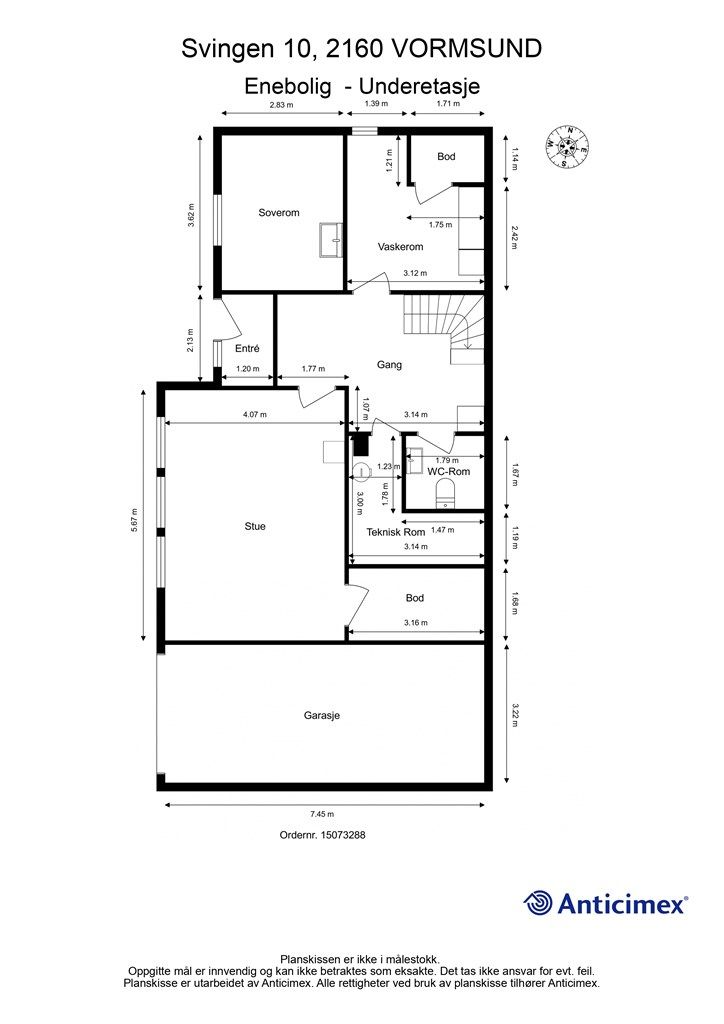 Plantegning - Underetasje.