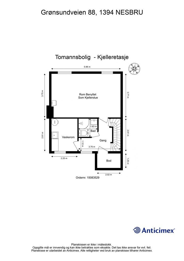 Plantegning - Kjelleretasje