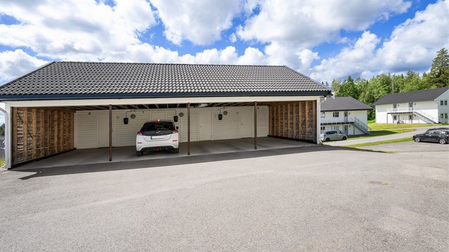 Carport med el bil lader