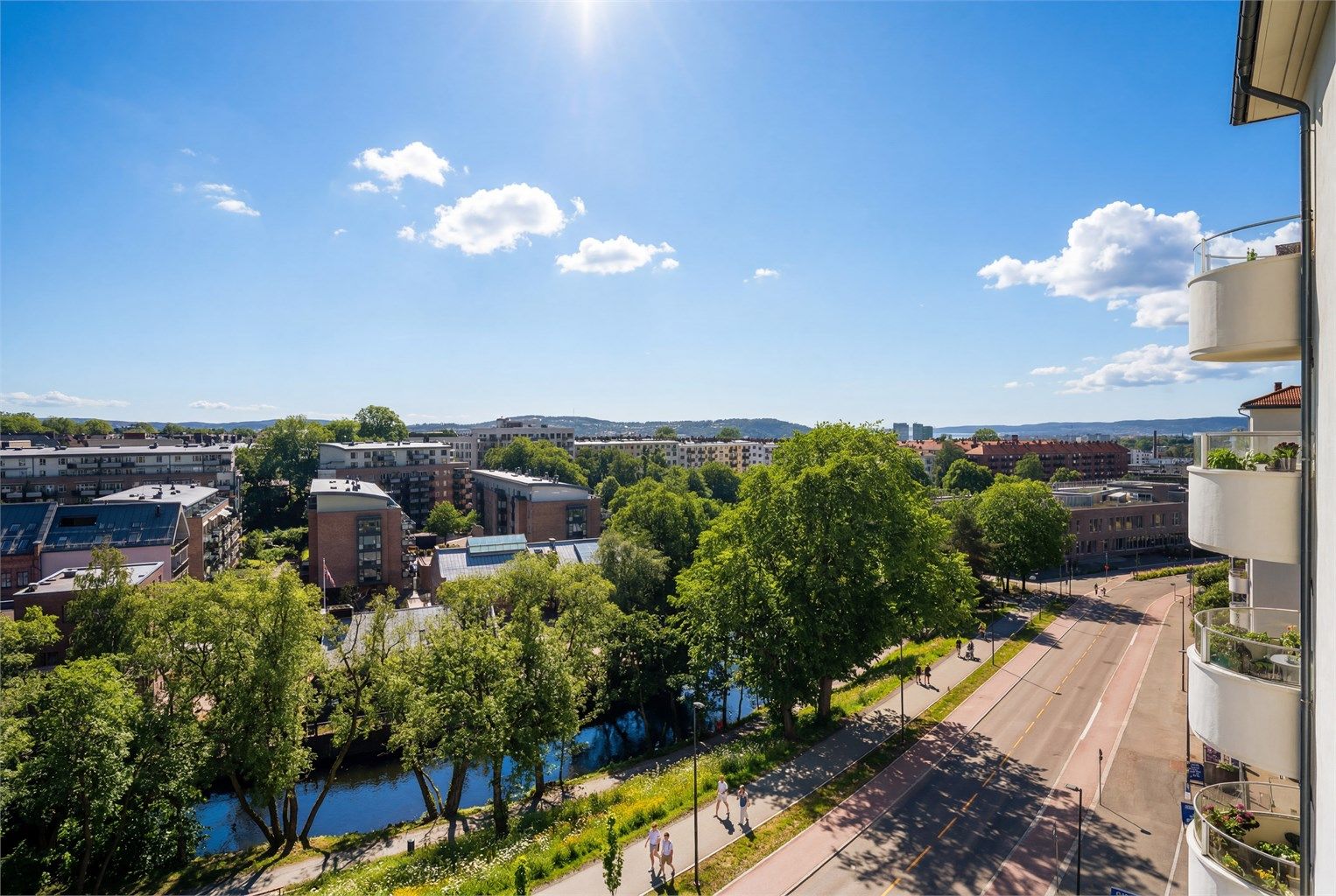 Grønn utsikt på sommerstid