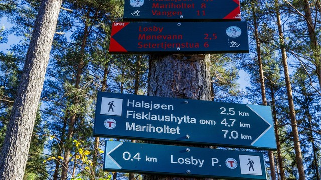 Kort vei til Østmarka med fantastiske turmuligheter.