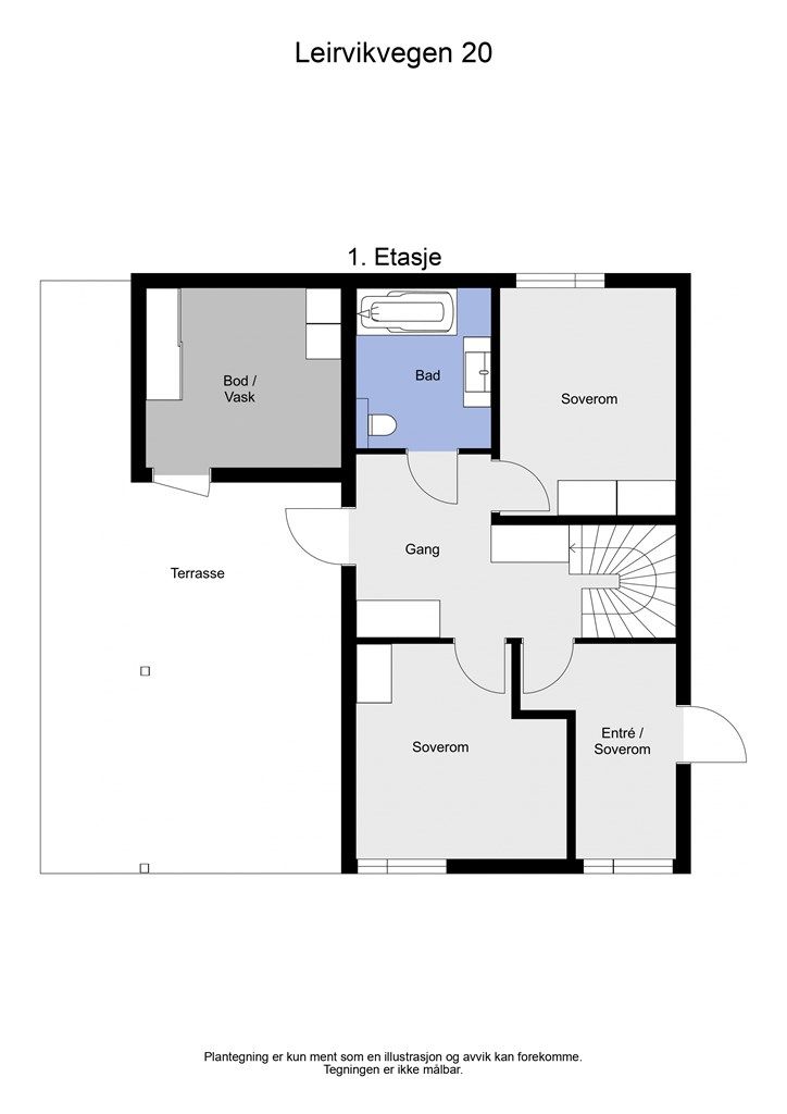 2 D plantegning 1. etasje
