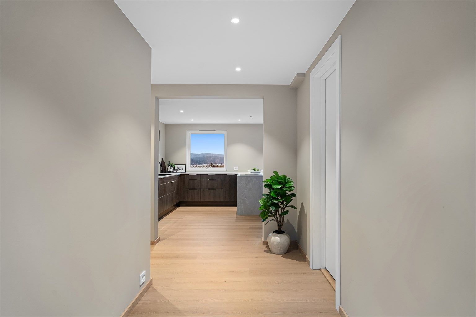 Fra gangen inn mot kjøkkenet