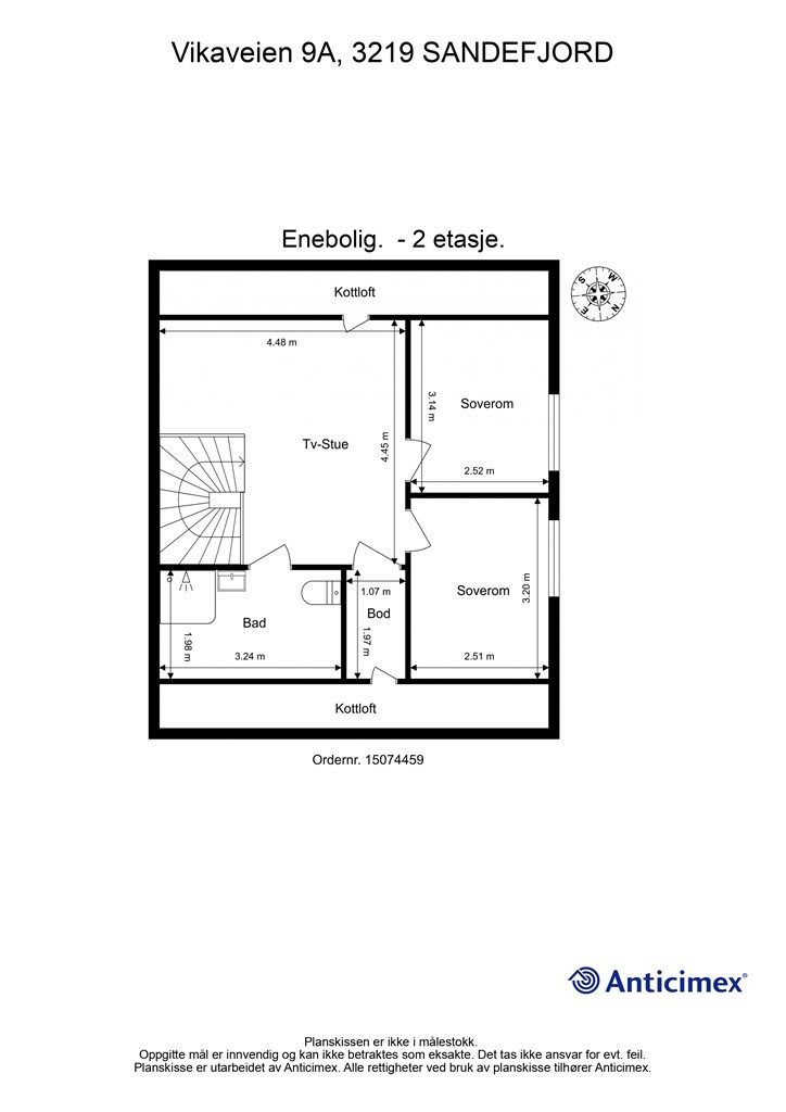 Plantegning - 2. etasje.