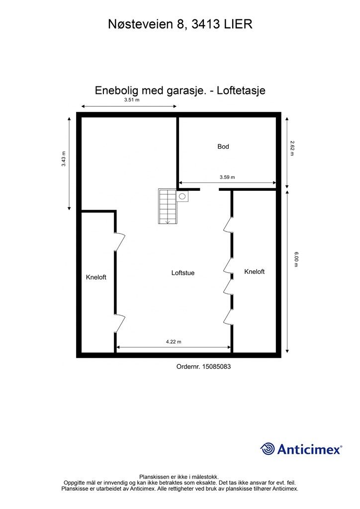 Plantegning - Loftsetasje