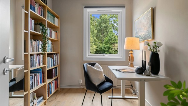 Det tredje soverommet fungerer utmerket som barne-/gjesterom eller kontorløsning