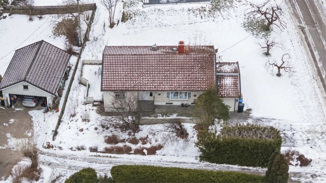 Eiendommen sett ovenfra