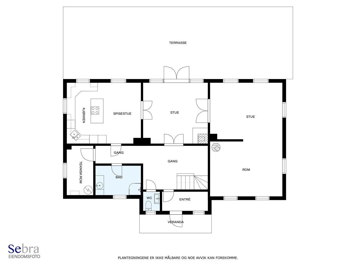Plantegning 1. etasje. 
