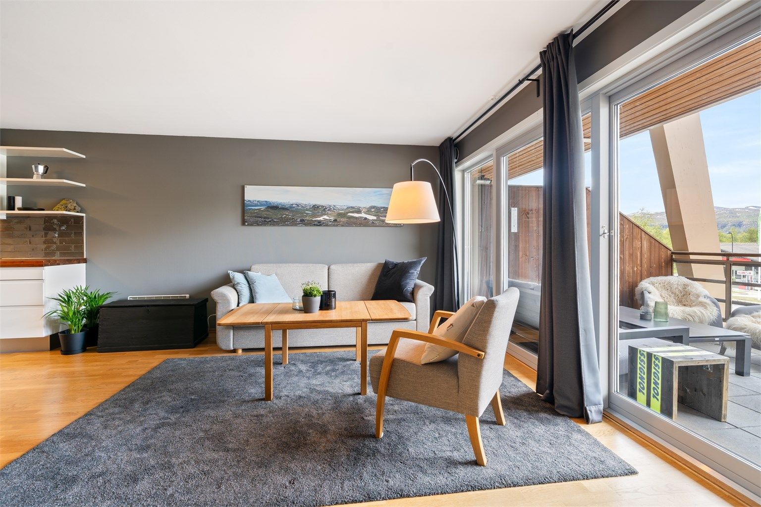 Skyvedør ut til veranda