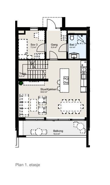 Planskisse, første etasje