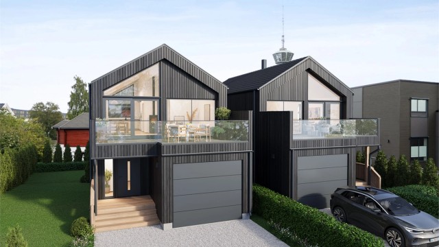 Velkommen til Kvilhaugvegen 12A og B. Her oppføres to romslige familieboliger som kombinerer moderne komfort med en attraktiv beliggenhet på Tyholt. Byggingen er igangsatt. Det etableres en garasje i tillegg til parkeringsmuligheter på begge boligene.