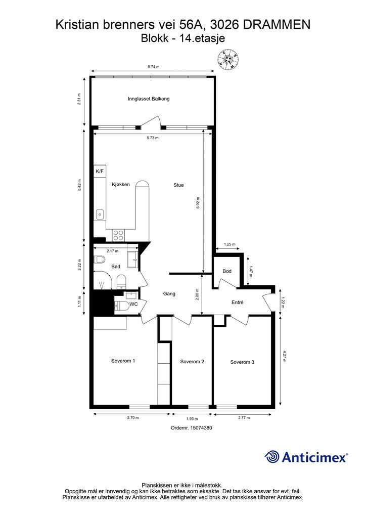 Plantegning - 14. etasje