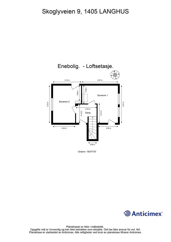 Plantegning- Loftsetasje
