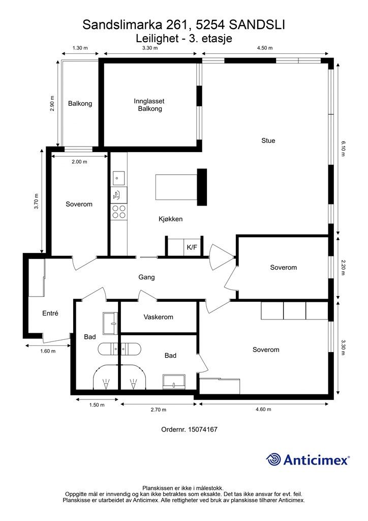 Plantegning 3. etasje