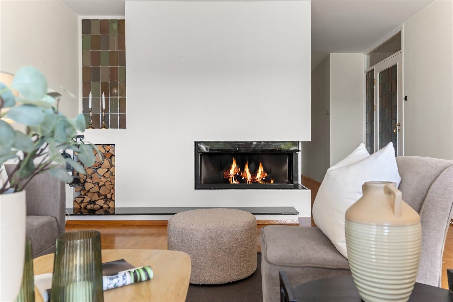 Peisen gir både varme og hygge
