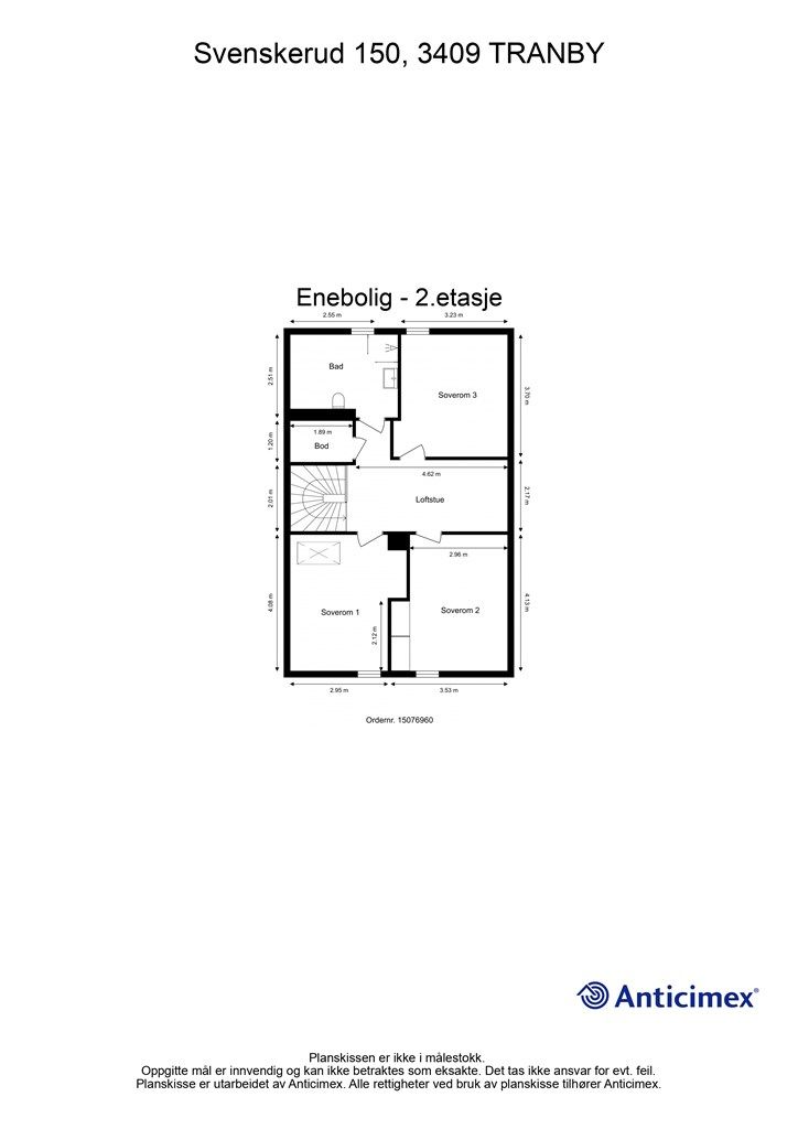 Plantegning - 2. etasje