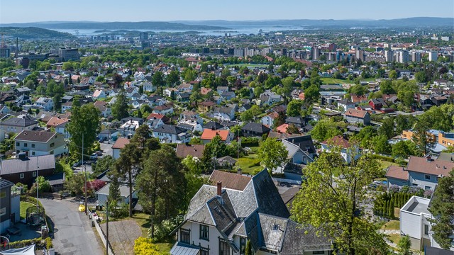 Fra åssiden på øvre Grefsen har man et flott utsyn mot Oslo og Oslofjorden