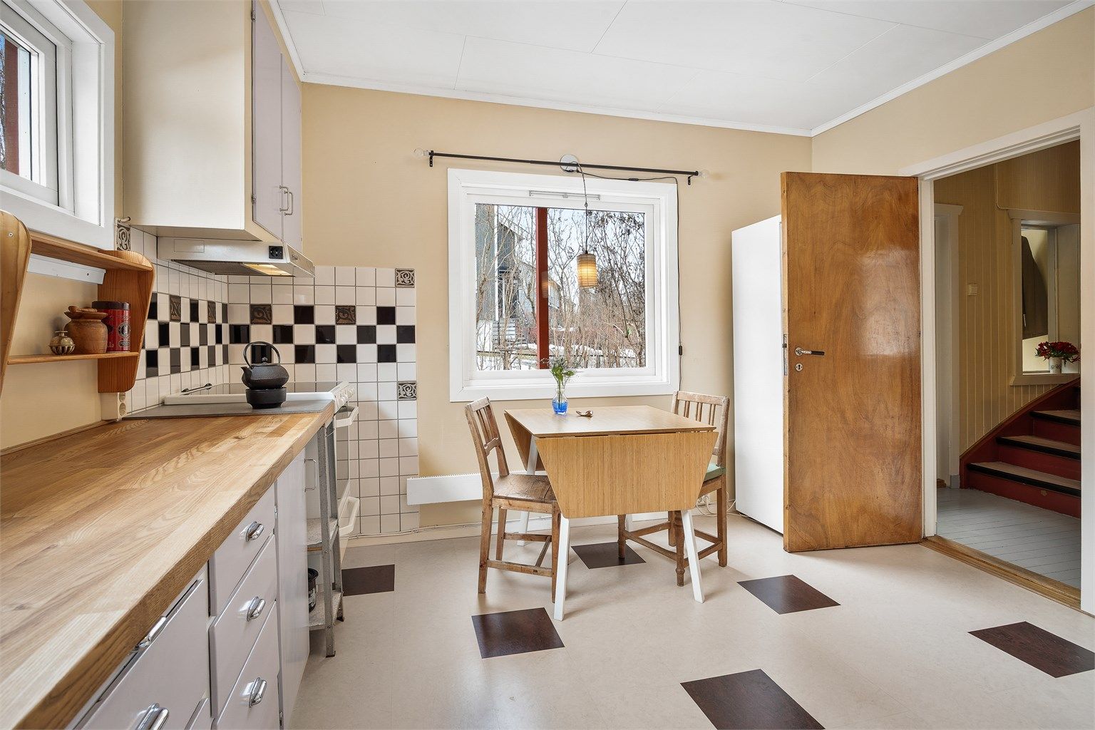 Mulighet for en liten spiseplass ved vinduet