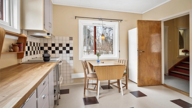 Mulighet for en liten spiseplass ved vinduet