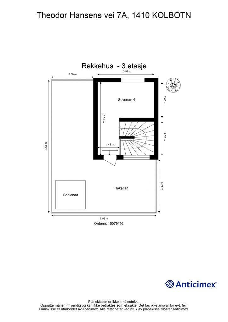 Plantegning 3.etasje