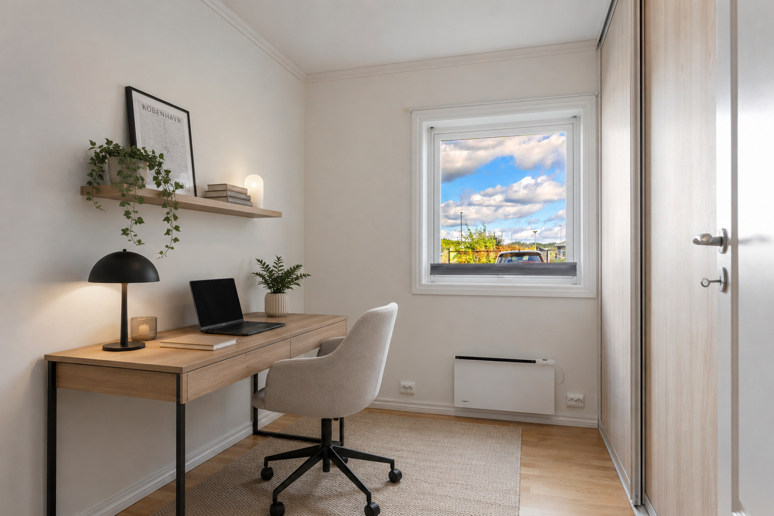 Soverom nr. 2. Eksempel på innredning. Bildet er laget av AI.