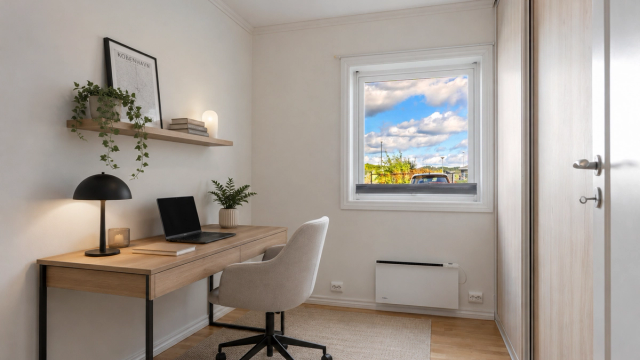 Soverom nr. 2. Eksempel på innredning. Bildet er laget av AI.