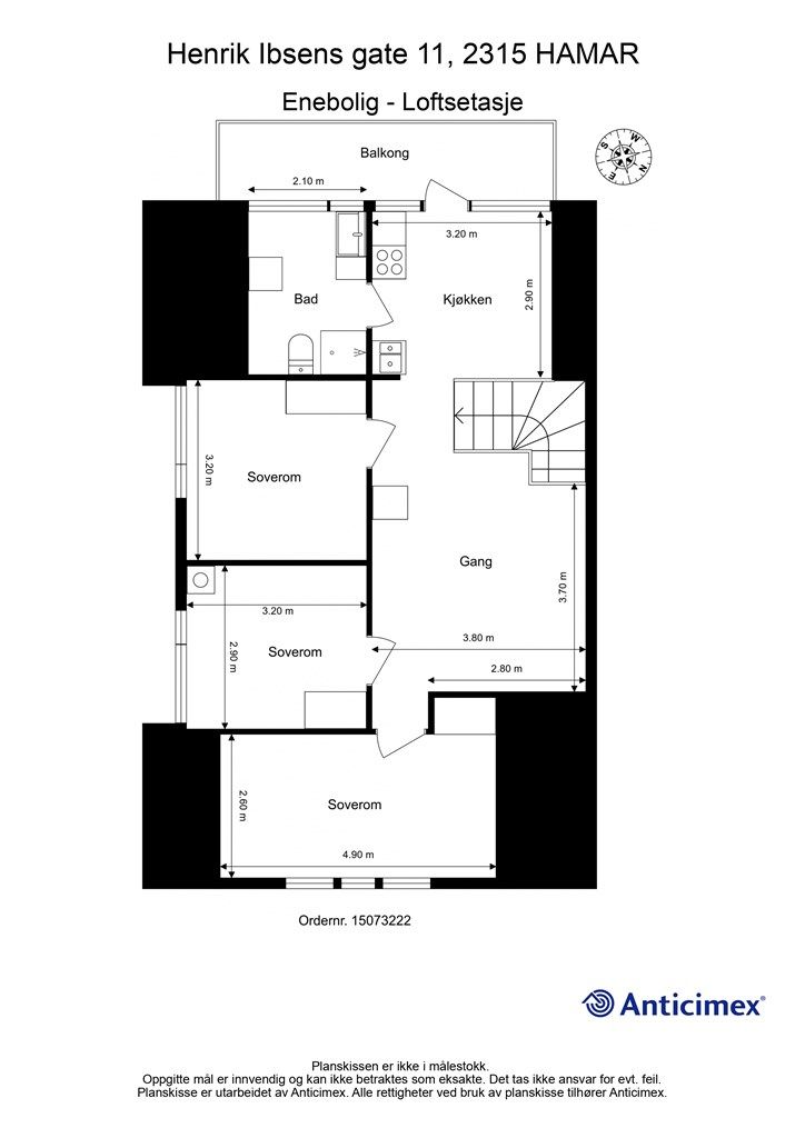 Plantegning 2. etasje. 