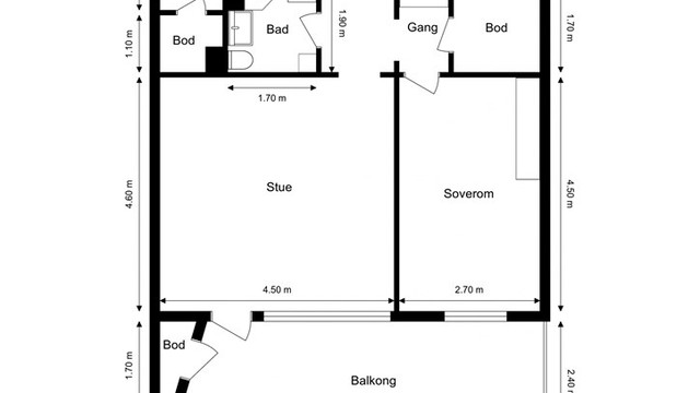 Leiligheten har en meget god planløsning som optimaliserer arealet.