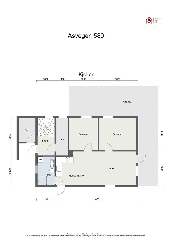 Plantegning underetasjen