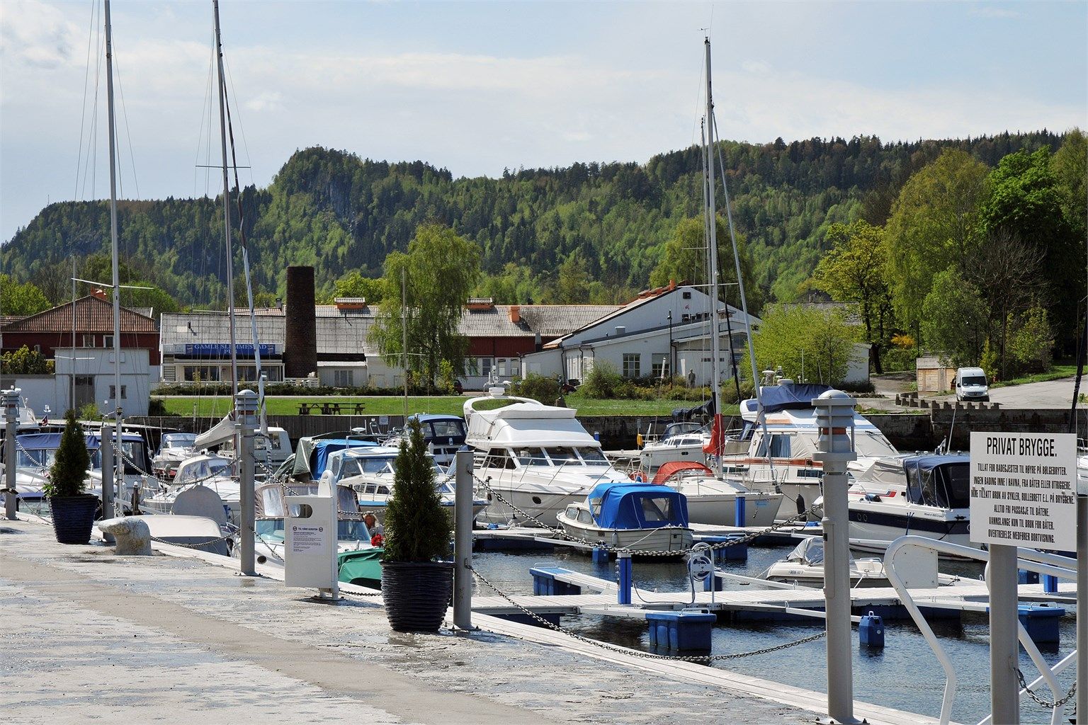 Kort vei til båtmarina i Slemmestad 