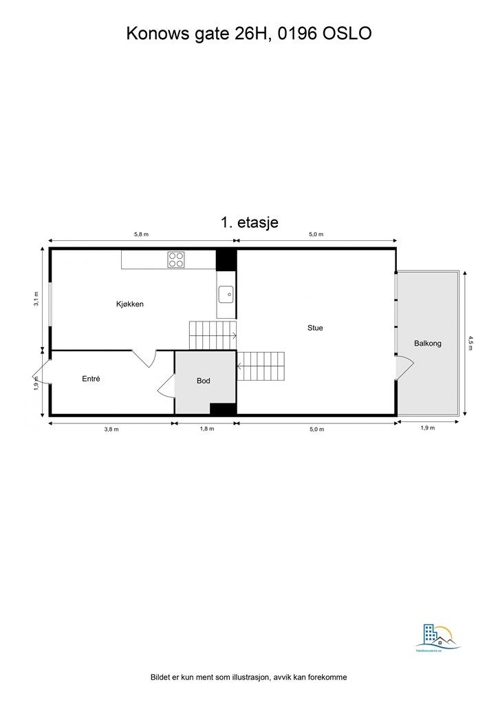 Plantegning 1. etasje. 