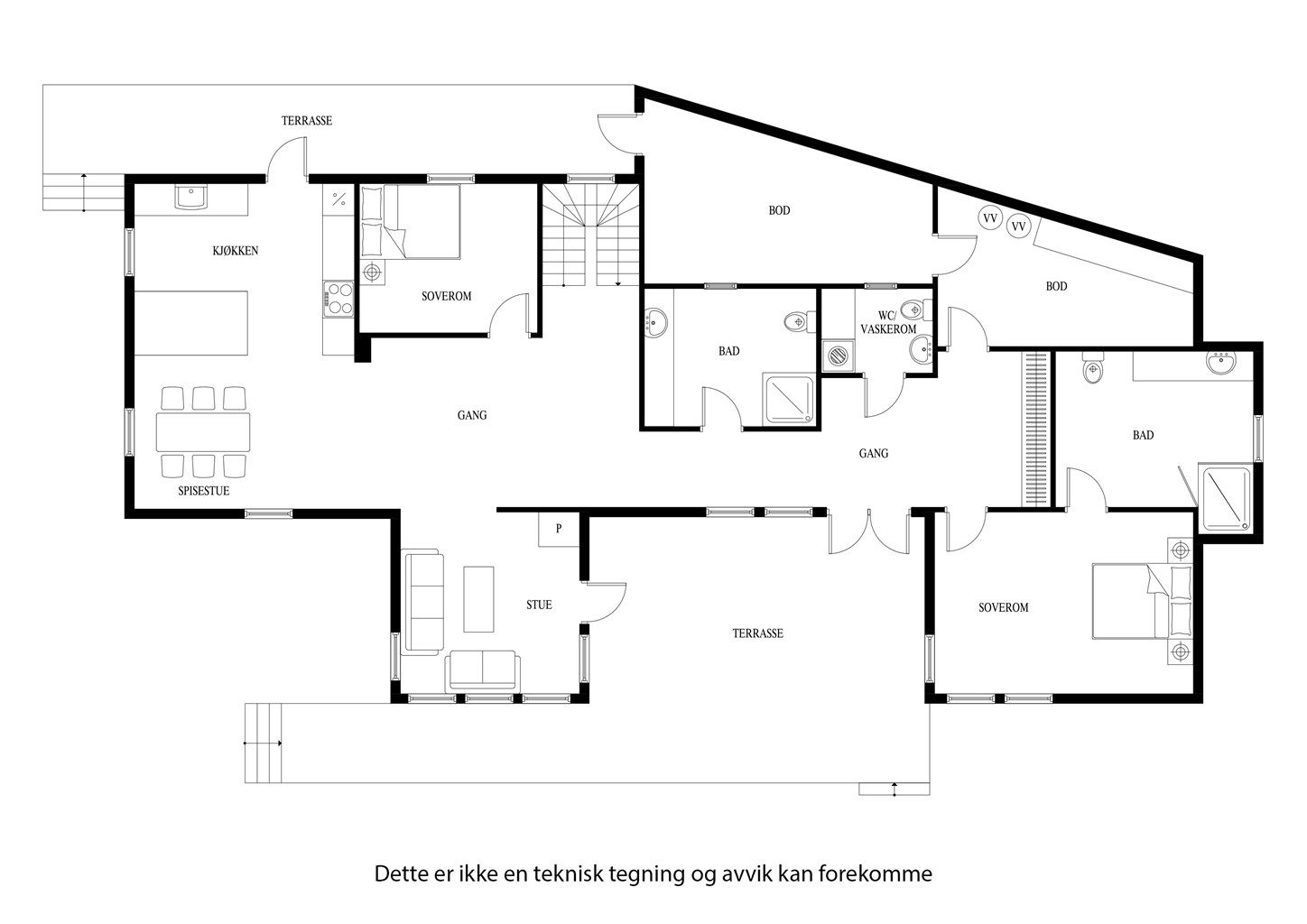 Planskisse 1. etasje.