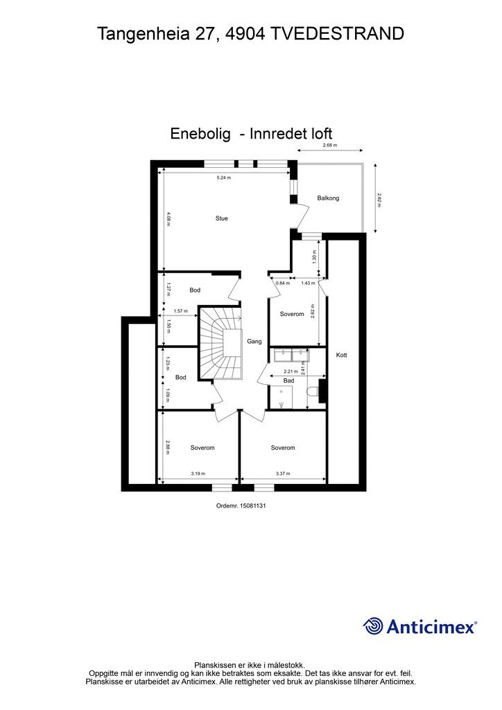 Plantegning 2. etasje.