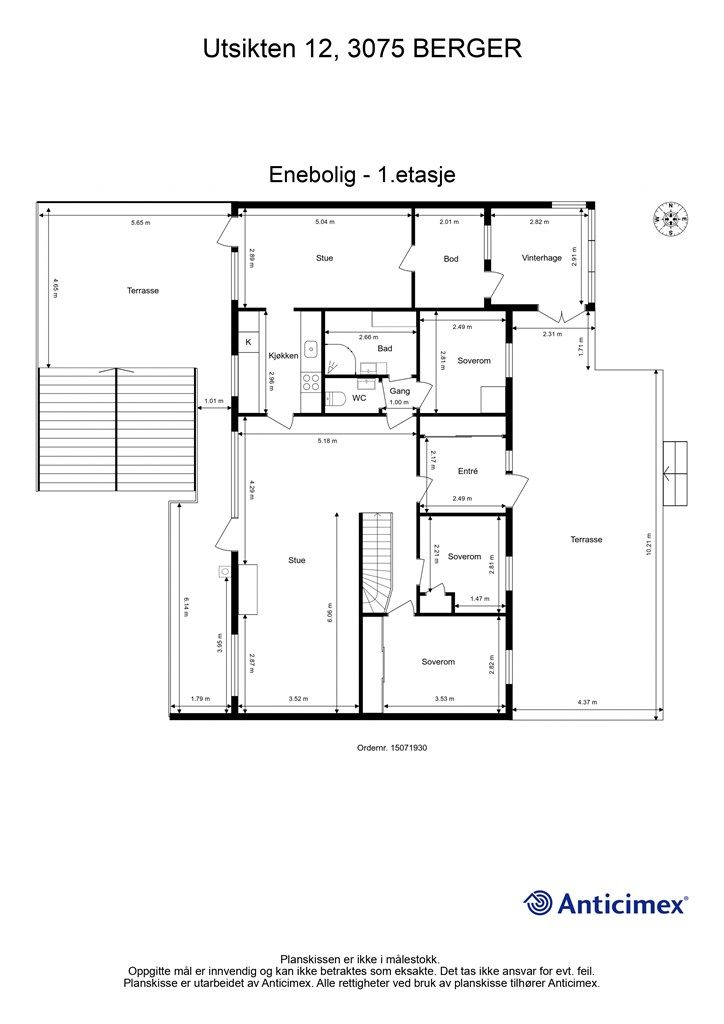 Plantegning - 1. etasje