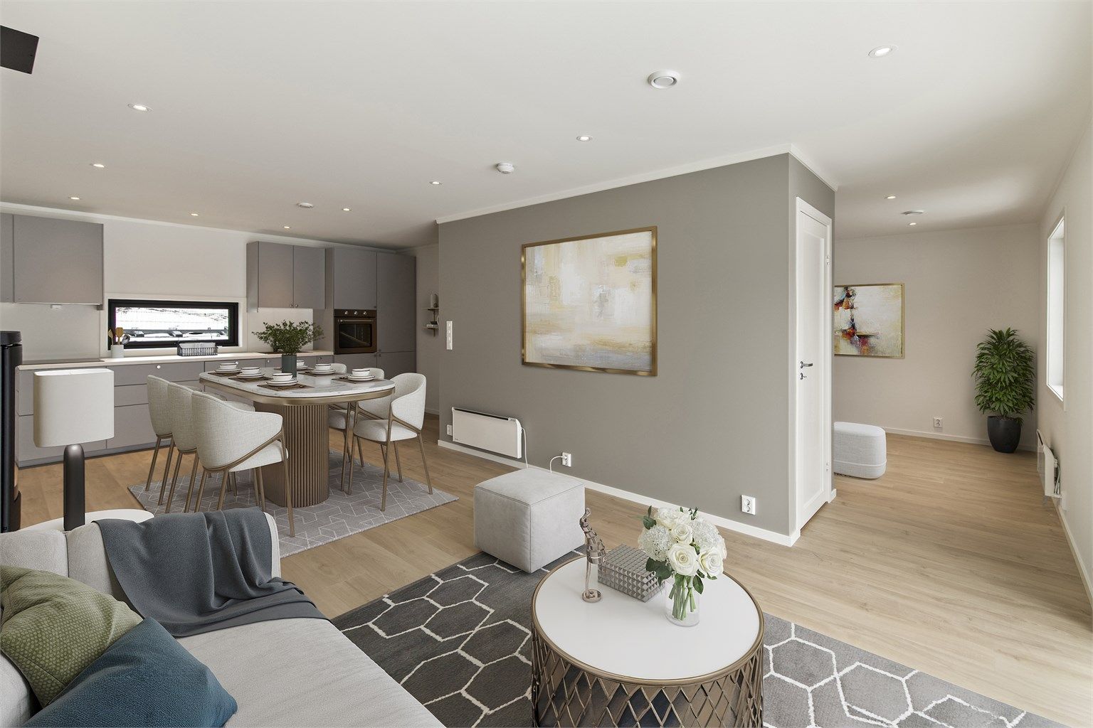 Her får du en moderne, innflyttingsklar familiebolig med høy komfort og fleksibel planløsning, til en pris som er betydelig lavere enn tilsvarende nybygg