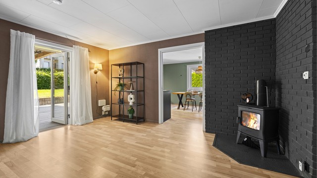 Lunt og koselig peisområde