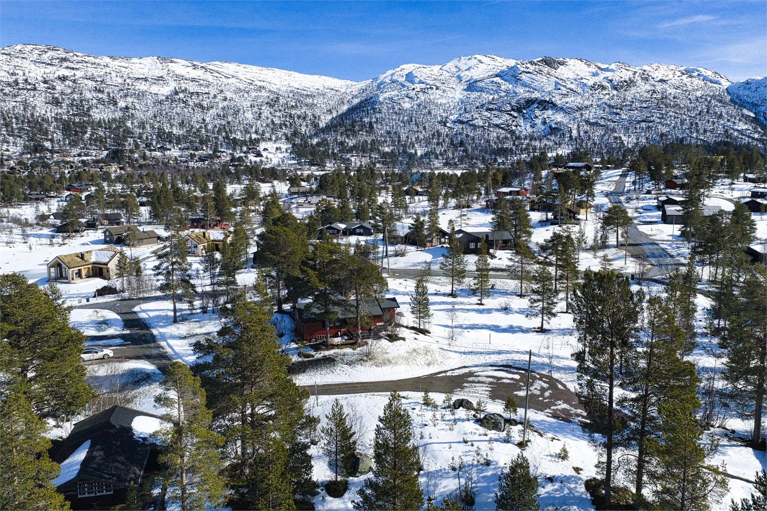 Utsikten mot Hartevassnutane.