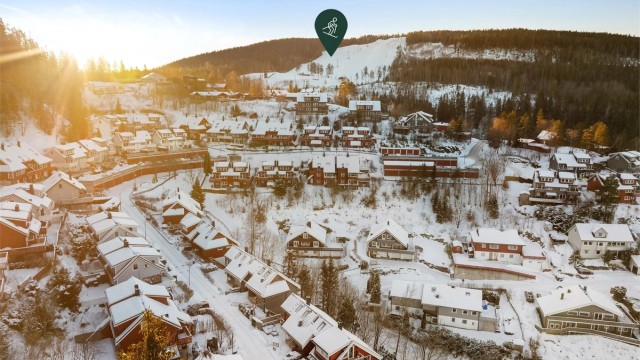 I nærområdet er det slalåmbakke og gode muligheter for ski og skøyter - På feltet er det flere lekeplasser for de små barna