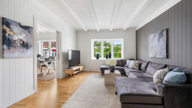 Stue med plass for sofagruppe