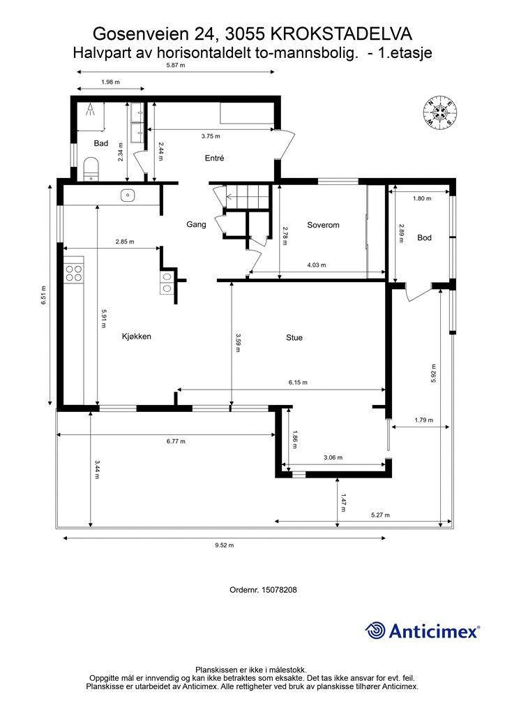 Plantegning - 1. etasje