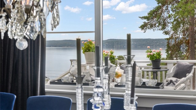 Flott utsikt fra spisestuen