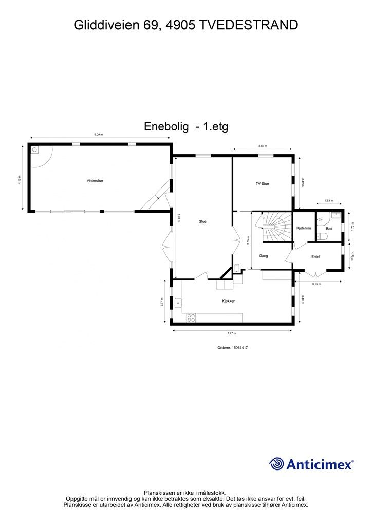 Plantegning 1. etasje