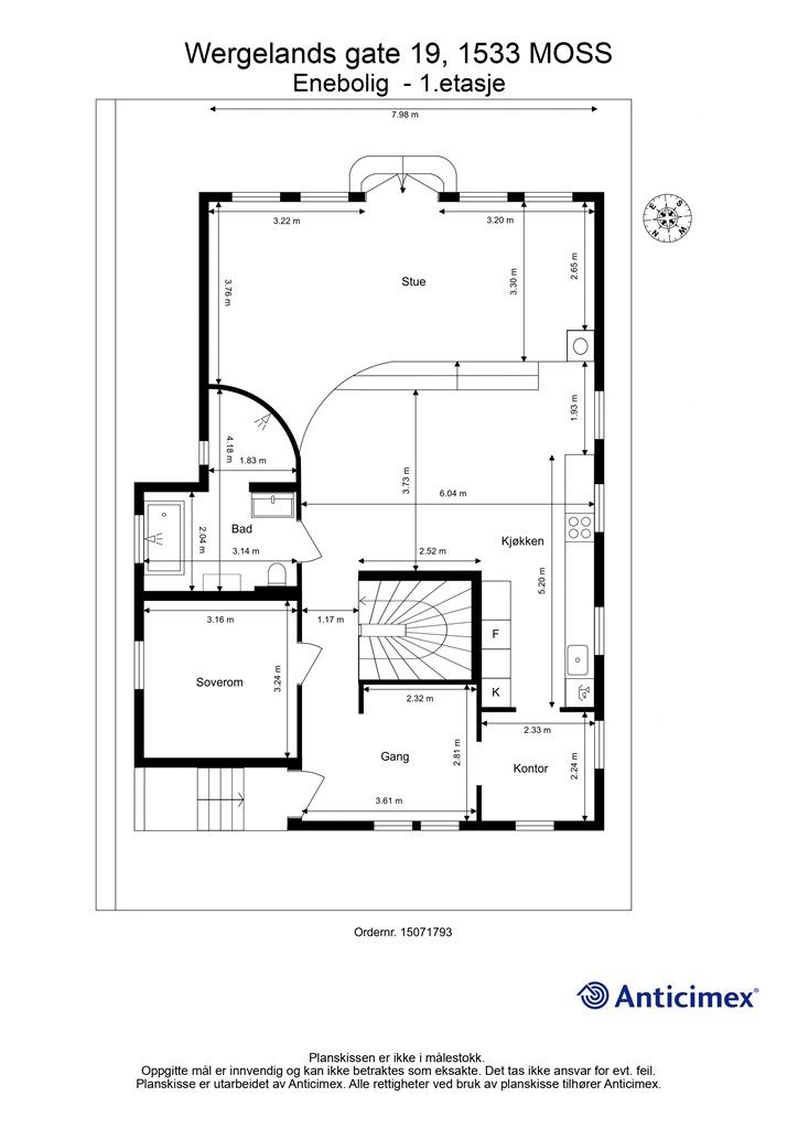 Planskisse, første etasje