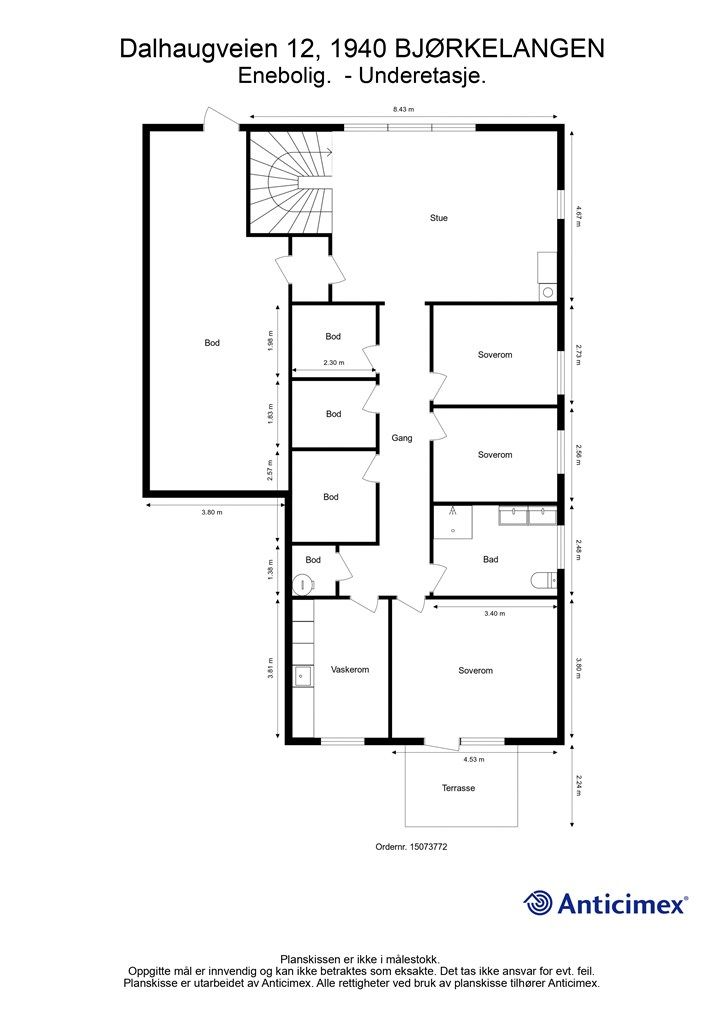 Plantegning - underetasje.