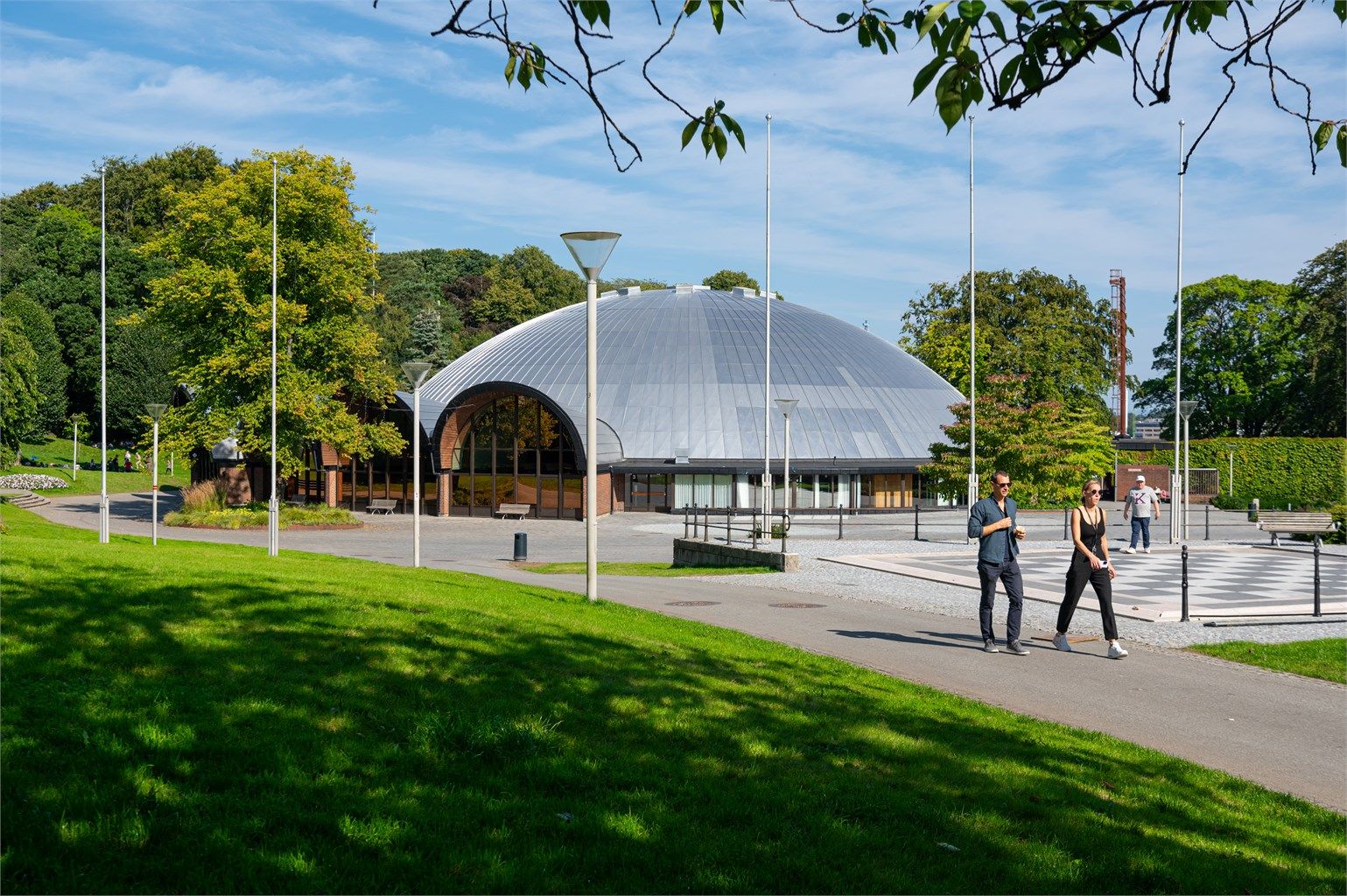 Bjergstedparken er like ved leiligheten. 