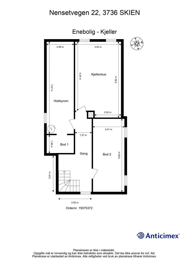 Plantegning - Kjeller. 