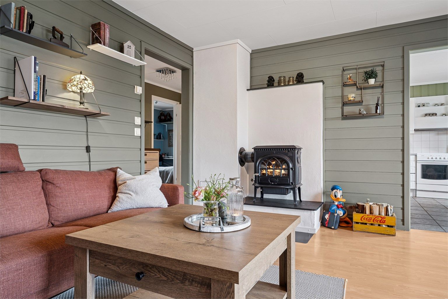 Peisen gir god varme på en kald vinterdag