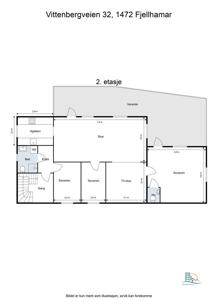 Plantegning - 2. etasje