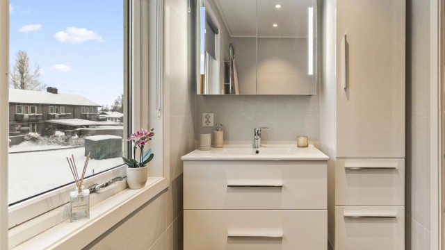 Bad ble delikat og lekkert pusset opp av fagkyndige i 2021