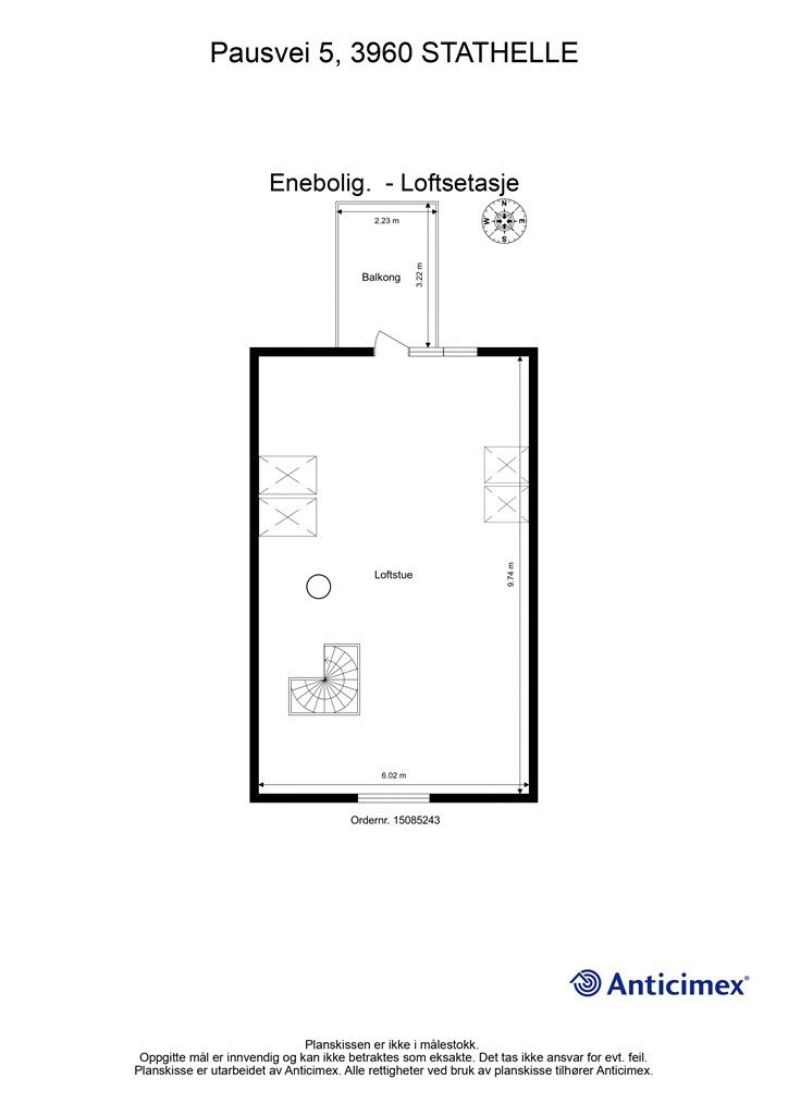 Plantegning loftsetasje